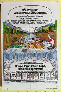 k443 RACE FOR YOUR LIFE CHARLIE BROWN one-sheet movie poster '77 Schulz