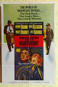 k422 REQUIEM FOR A HEAVYWEIGHT one-sheet movie poster '62 Quinn, boxing!