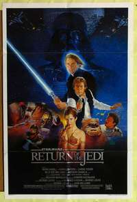 k416 RETURN OF THE JEDI style B one-sheet movie poster '83 George Lucas