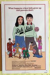 k415 RICH KIDS style A one-sheet movie poster '79 Robert Altman, Chwast art!