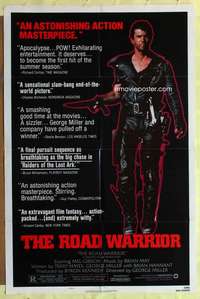 k626 MAD MAX 2: THE ROAD WARRIOR style B one-sheet movie poster '82 Mel!
