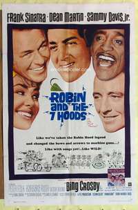 k406 ROBIN & THE 7 HOODS one-sheet movie poster '64 Sinatra, the Rat Pack!