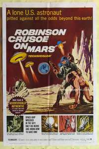 k404 ROBINSON CRUSOE ON MARS one-sheet movie poster '64 Paul Mantee