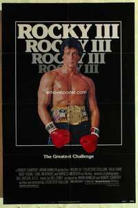 k400 ROCKY 3 one-sheet movie poster '82 Sylvester Stallone, Mr. T, boxing!