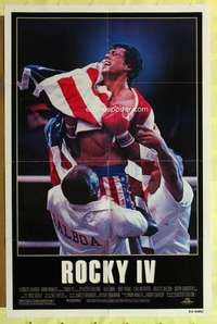 k399 ROCKY 4 one-sheet movie poster '85 Sly Stallone, Lundgren, boxing!