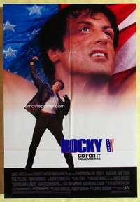 k398 ROCKY 5 advance one-sheet movie poster '90 Sylvester Stallone, boxing!