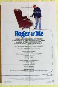 k397 ROGER & ME one-sheet movie poster '89 first Michael Moore documentary!
