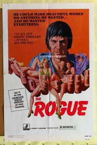 k396 ROGUE style B one-sheet movie poster '76 this movie goes all the way!