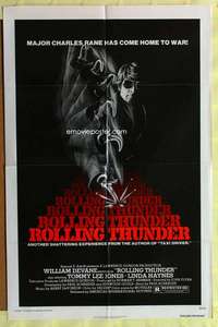 k394 ROLLING THUNDER one-sheet movie poster '77 Paul Schrader, wild image!