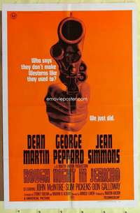 k385 ROUGH NIGHT IN JERICHO style C one-sheet movie poster '67 gun image!