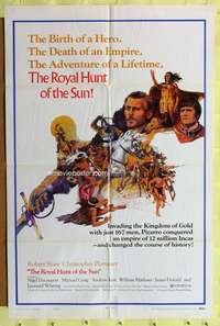 k381 ROYAL HUNT OF THE SUN style B one-sheet movie poster '69 Robert Shaw