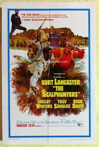 k366 SCALPHUNTERS style A one-sheet movie poster '68 Burt Lancaster, Davis