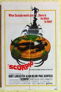 k360 SCORPIO style B one-sheet movie poster '73 Burt Lancaster, Alain Delon