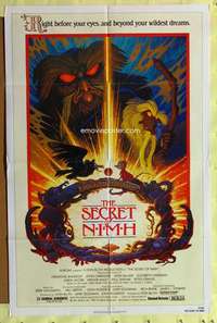 k359 SECRET OF NIMH one-sheet movie poster '82 Don Bluth mouse cartoon!