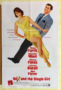 k355 SEX & THE SINGLE GIRL one-sheet movie poster '65 Curtis, Natalie Wood