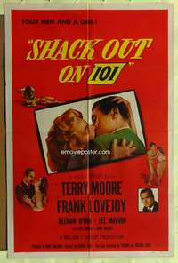 k353 SHACK OUT ON 101 one-sheet movie poster '56 Terry Moore, Lee Marvin