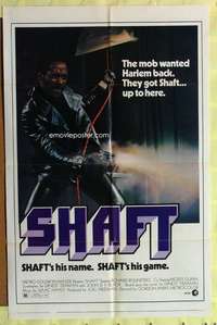 k349 SHAFT one-sheet movie poster '71 Richard Roundtree classic!