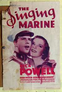 k331 SINGING MARINE one-sheet movie poster '37 Dick Powell, Doris Weston