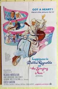 k330 SINGING NUN one-sheet movie poster '66 Debbie Reynolds riding Vespa!