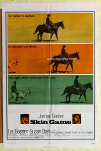 k322 SKIN GAME one-sheet movie poster '71 James Garner, Louis Gossett Jr.