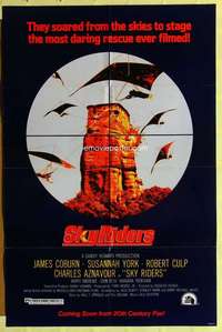 k319 SKY RIDERS advance one-sheet movie poster '76 James Coburn, York