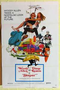 k309 SLEEPER one-sheet movie poster '74 Woody Allen, Diane Keaton