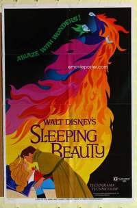 k308 SLEEPING BEAUTY style A one-sheet movie poster R70 Disney classic!