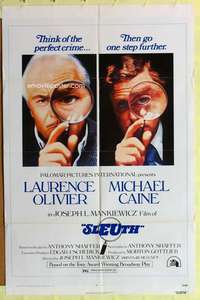 k304 SLEUTH one-sheet movie poster '72 Laurence Olivier, Michael Caine