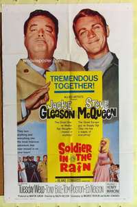 k292 SOLDIER IN THE RAIN one-sheet movie poster '64 Steve McQueen, Gleason