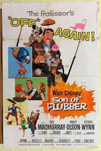 k289 SON OF FLUBBER one-sheet movie poster '63 Walt Disney, MacMurray