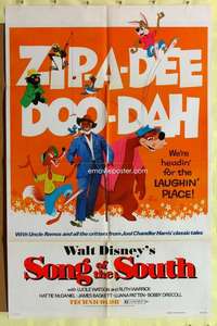 k286 SONG OF THE SOUTH one-sheet movie poster R73 Walt Disney, Uncle Remus
