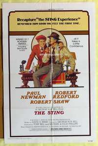 k270 STING one-sheet movie poster R77 Paul Newman, Robert Redford, Shaw