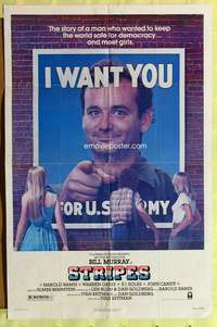 k260 STRIPES style A 1sh '81 Ivan Reitman classic military comedy, Bill Murray wants YOU!