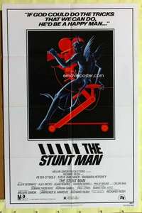 k259 STUNT MAN one-sheet movie poster '80 Peter O'Toole, Railsback