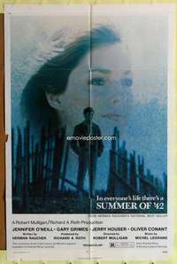 k256 SUMMER OF '42 one-sheet movie poster '71 classic Jennifer O'Neill!