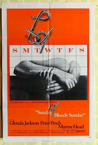 k254 SUNDAY BLOODY SUNDAY one-sheet movie poster '71 Glenda Jackson