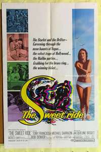 k248 SWEET RIDE one-sheet movie poster '68 1st Jacqueline Bisset topless!