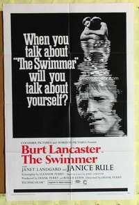 k247 SWIMMER one-sheet movie poster '68 Burt Lancaster, Frank Perry