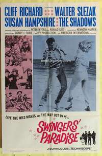 k243 SWINGERS' PARADISE one-sheet movie poster '65 wild & way out days!