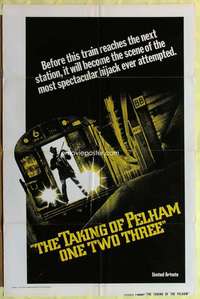 k232 TAKING OF PELHAM ONE TWO THREE int'l advance one-sheet movie poster '74
