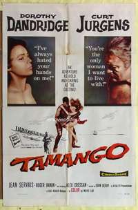 k224 TAMANGO one-sheet movie poster '59 Dorothy Dandridge, Curt Jurgens