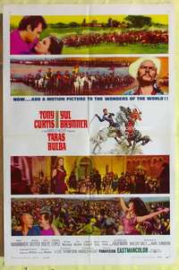 k218 TARAS BULBA style A one-sheet movie poster '62 Tony Curtis, Brynner
