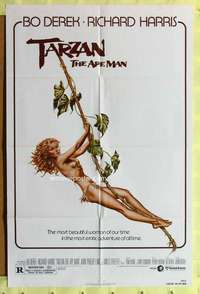 k212 TARZAN THE APE MAN one-sheet movie poster '81 sexy swinging Bo Derek!