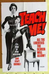 k204 TEACH ME one-sheet movie poster '74 German leather & discipline!