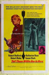 k200 TELL THEM WILLIE BOY IS HERE int'l one-sheet movie poster '70 Redford
