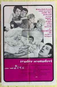 k198 TENDER SCOUNDREL one-sheet movie poster '66 Jean-Paul Belmondo, French!