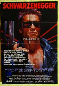 k194 TERMINATOR one-sheet movie poster '84 Arnold Schwarzenegger classic!