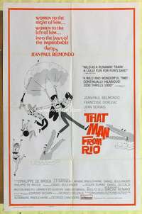 k191 THAT MAN FROM RIO one-sheet movie poster '64 Jean-Paul Belmondo