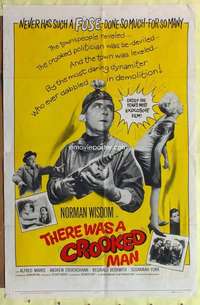 k186 THERE WAS A CROOKED MAN int'l one-sheet movie poster '61 Norman Wisdom