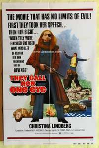 k185 THEY CALL HER ONE EYE one-sheet movie poster '74 wild cult classic!